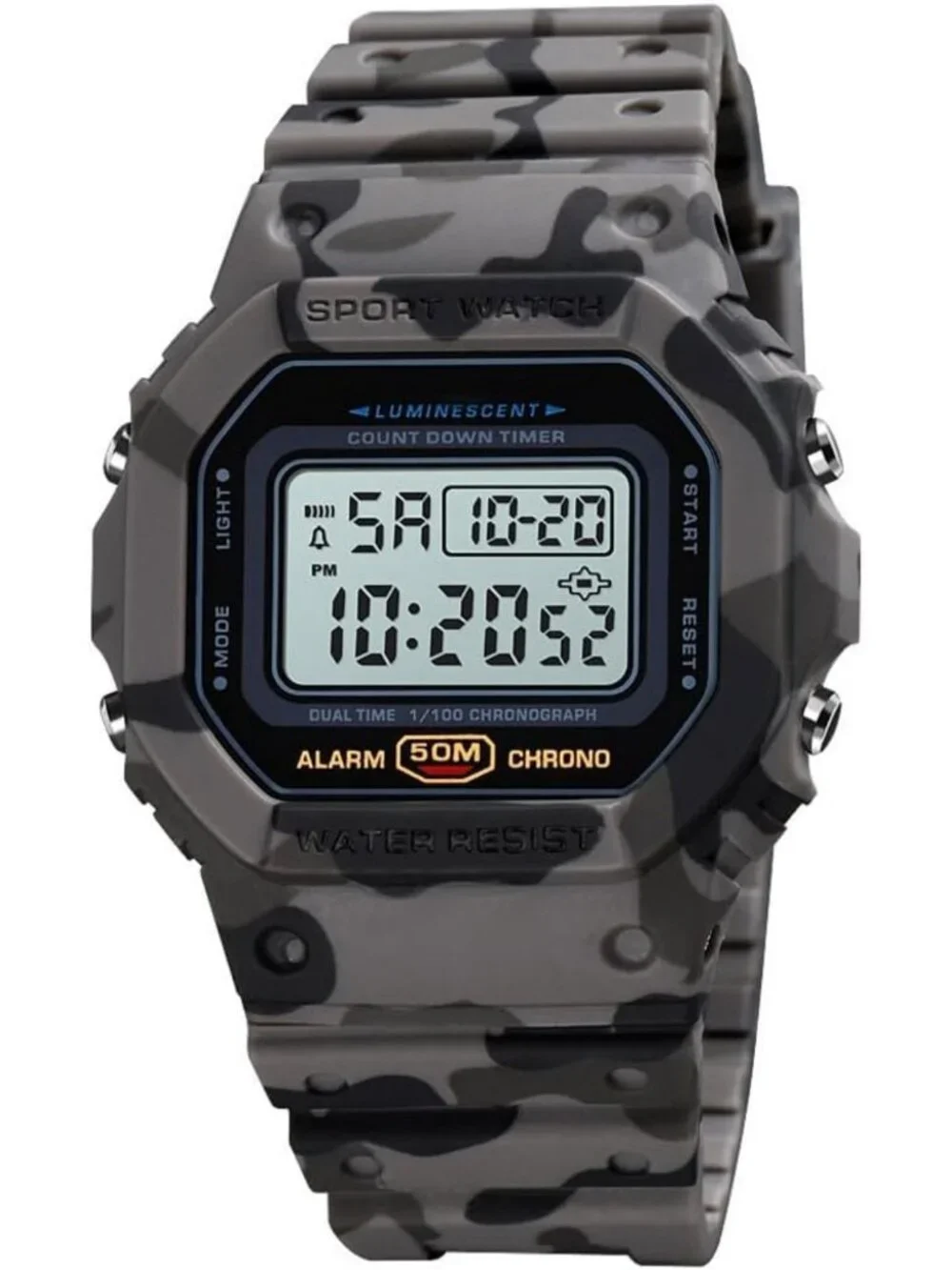 Stylish Waterproof Digital Watch for Men & Women | LED Date Alarm & Stopwatch